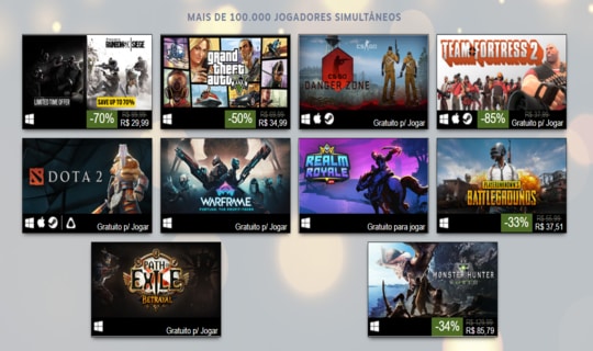 Steam: confira os jogos mais populares de fevereiro