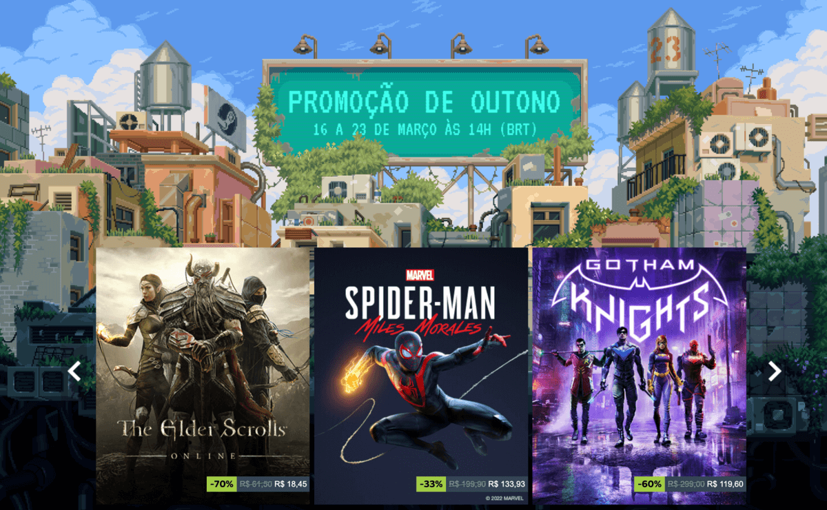 Começou a grande promoção de outono da Steam; veja as melhores ofertas