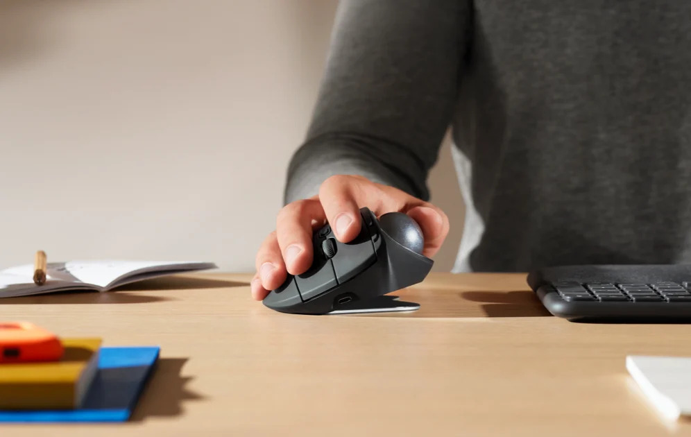 Esse Mouse Trackball MX Ergo está com 18 off na Amazon alternativa