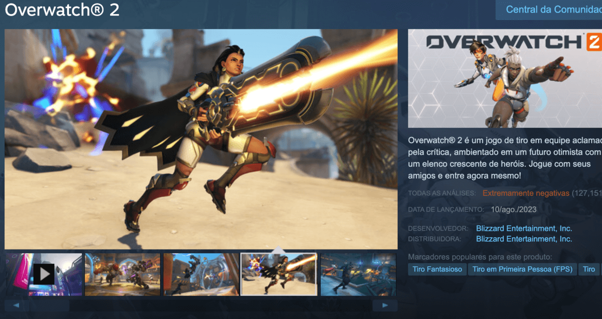 Overwatch 2 bombardeado com críticas negativas na Steam