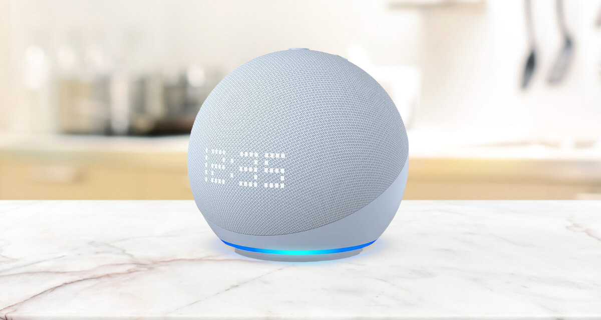 Echo Dot (5ª geração) Smart Speaker com relógio e Alexa