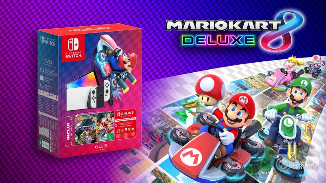 Semana do Consumidor na Amazon traz Nintendo Switch OLED com Mario Kart 8 Deluxe e 3 meses de NSO com 21% de desconto