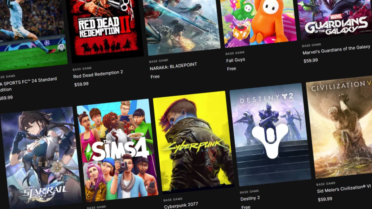 Epic Games Store está oferecendo diversos itens relacionados com títulos populares para resgate gratuito